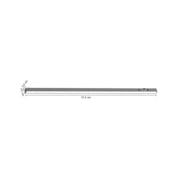 Inlight Γραμμικό φωτιστικό LED 30W 3000K-6000K για ultra thin ράγα σε λευκή απόχρωση D:91,5X2,6X2,4cm (TMZ0030-White)