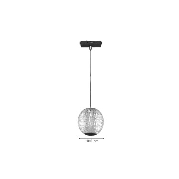 Inlight Κρεμαστό Φωτιστικό LED 5W 3CCT για Ultra-Thin μαγνητική ράγα σε μαύρη απόχρωση D:10,2cm (TMU0230-Black)