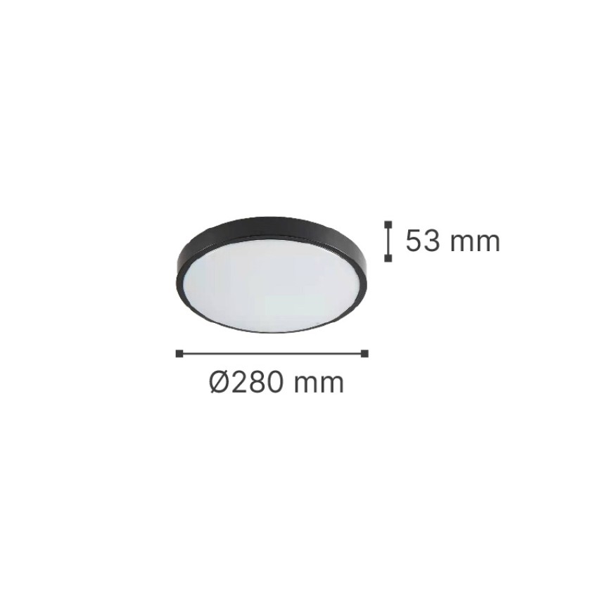 it-Lighting Torch LED 18W 3CCT Outdoor Ceiling Light Anthracite D:28cmx5,3cm (80300340)