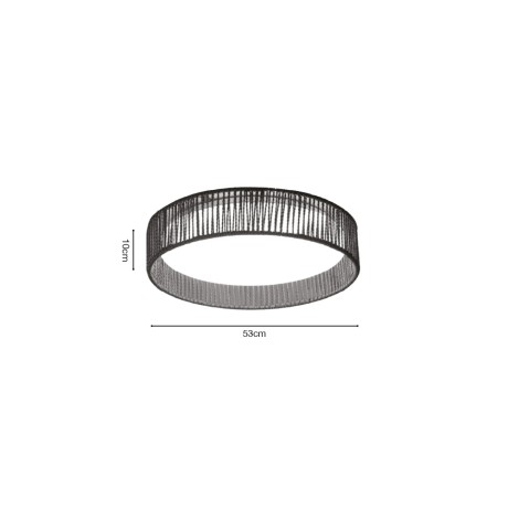 Inlight Πλαφονιέρα οροφής LED 45W 3CCT (by switch on base) από σχοινί και ακρυλικό D:53cm (42039-A)