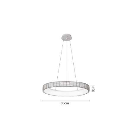 Inlight Κρεμαστό Φωτιστικό LED από σχοινί 3CCT, 32W  D:60x8cm (42041)