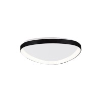 Inlight Πλαφονιέρα οροφής LED 25W 3CCT από μαύρο μέταλλο και ακρυλικό D:61,5x5cm (42043-Black)
