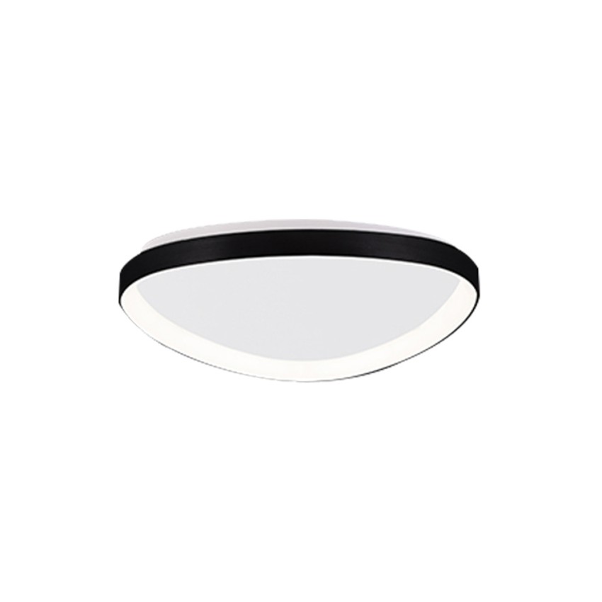 Inlight Πλαφονιέρα οροφής LED 25W 3CCT από μαύρο μέταλλο και ακρυλικό D:61,5x5cm (42043-Black)