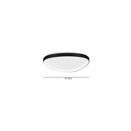 Inlight Πλαφονιέρα οροφής LED 25W 3CCT από λευκό μέταλλο και ακρυλικό D:61,5x5cm (42043-White)