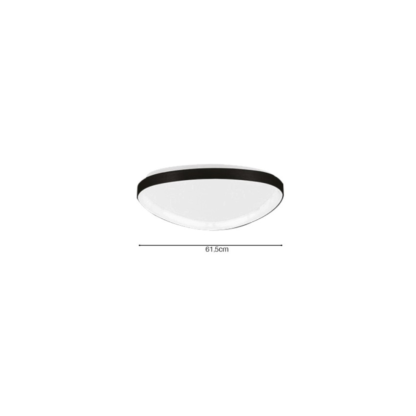 Inlight Πλαφονιέρα οροφής LED 25W 3CCT από λευκό μέταλλο και ακρυλικό D:61,5x5cm (42043-White)