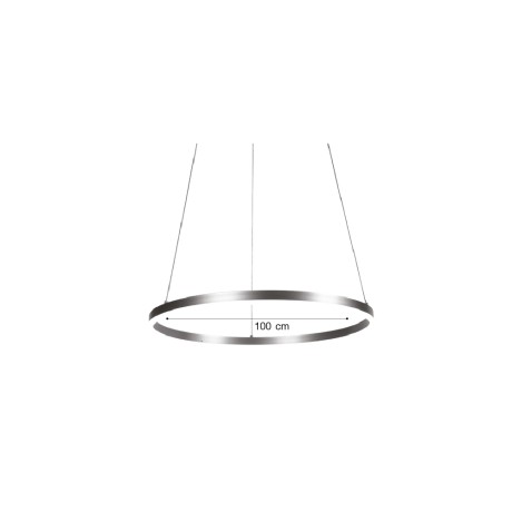 Inlight Κρεμαστό φωτιστικό LED 45W 3CCT (by switch on base) D:100cm (6095-AA-Golden)