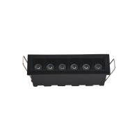 Inlight Downlight σποτ 6*3W 3CCT σε μαύρη απόχρωση (X00200B)