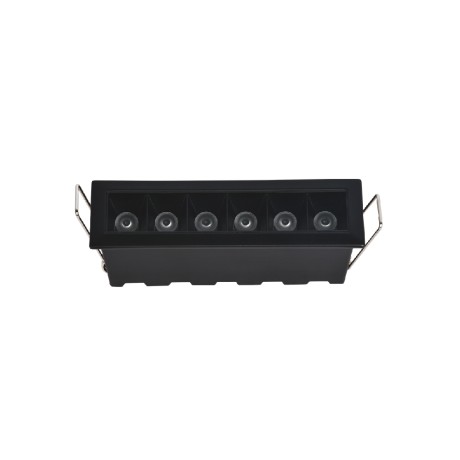 Inlight Downlight σποτ 6*3W 3CCT σε μαύρη απόχρωση (X00200B)