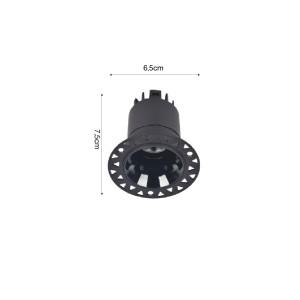 Inlight Downlight σποτ 5W 3CCT σε μαύρη απόχρωση (X00220B)