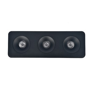 Inlight Downlight Mounted σποτ 3*8W 3CCT σε μαύρη απόχρωση (X00280B)