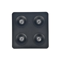Inlight Downlight Mounted σποτ 4*8W 3CCT σε μαύρη απόχρωση (X00290B)