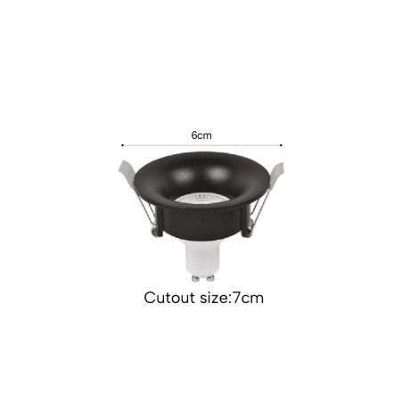Inlight Downlight σποτ GU10 σε μαύρη απόχρωση (X00340B)