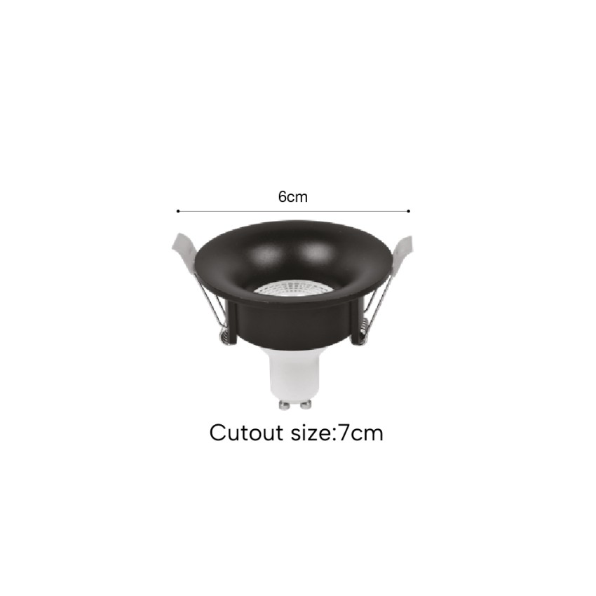 Inlight Downlight σποτ GU10 σε μαύρη απόχρωση (X00340B)