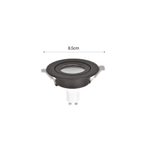 Inlight Downlight σποτ GU10 σε μαύρη απόχρωση (X00350B)