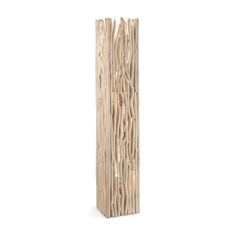 Φωτιστικό Δαπέδου DRIFTWOOD/D – Μεταλλικός Σκελετός με Φυσικό Ξύλο | Πολυτελής Minimal Σχεδιασμός