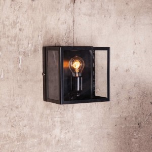 Απλίκα τοίχου από μέταλλο και γυαλί BOX 93