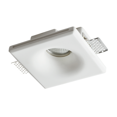 Χωνευτό Γύψινο Σποτ GU10 Τετράγωνο Trimless 130x130 Λευκό