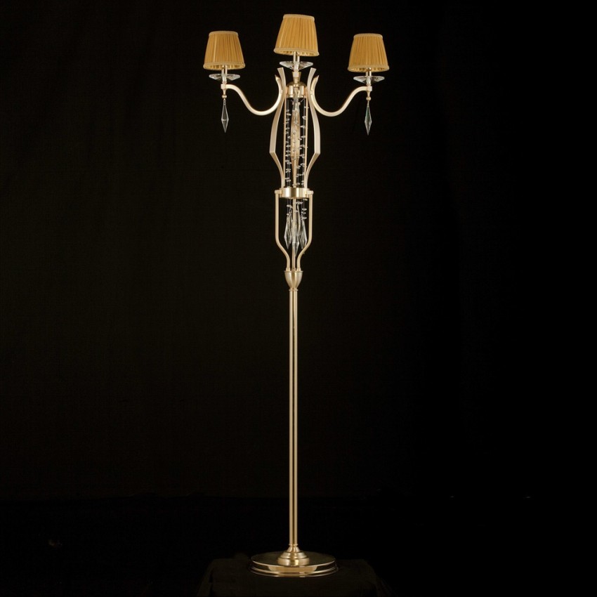 CLAMP 191/1 – Μπρούτζινο Κρεμαστό Φωτιστικό με Αμπαζούρ | Glint.gr