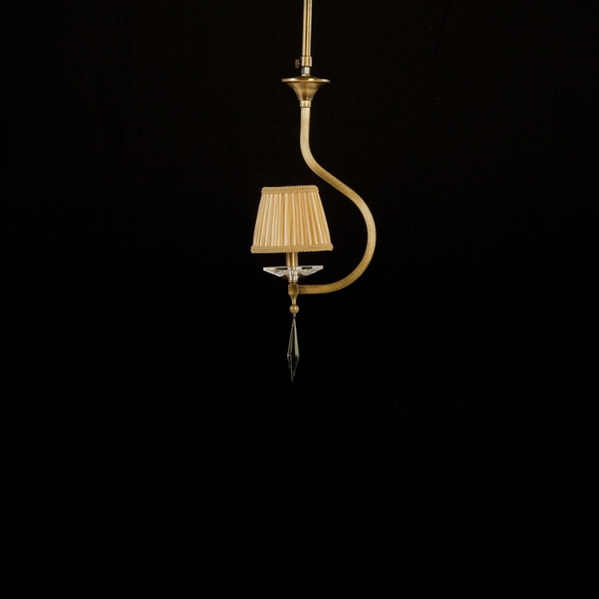 CLAMP 191A – Μπρούτζινη Απλίκα Τοίχου με Αμπαζούρ