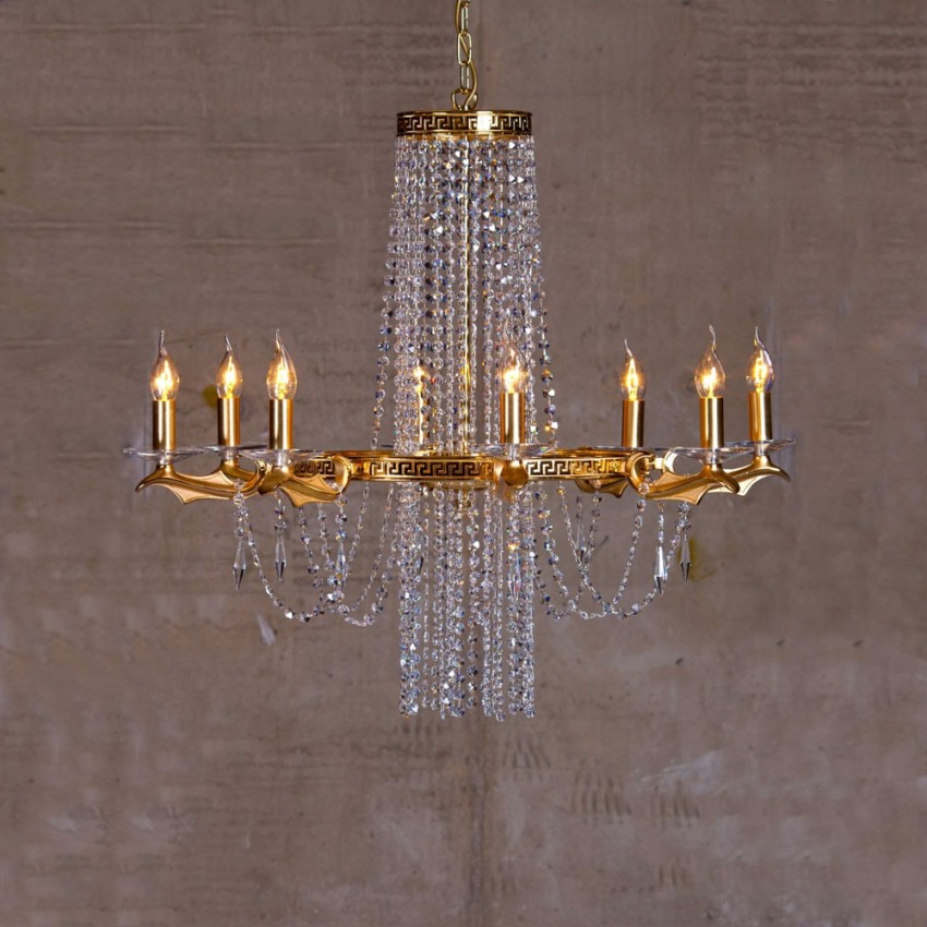Bright Crystal Dawn Αριστοκρατικό Πολυέλαιο Φωτιστικό Bright Crystal Dawn Αριστοκρατικό Χρυσό Πολυέλαιο Φωτιστικό
