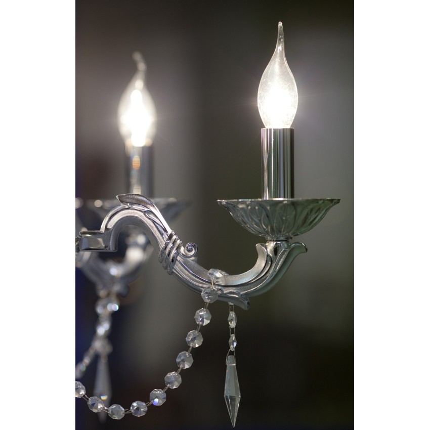 CLASS 9011 – Μπρούτζινο Κρεμαστό Φωτιστικό με Κρύσταλλα