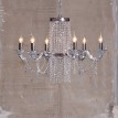 CLASS 9011 – Κρεμαστό Φωτιστικό 6φωτο Μπρούτζινο με Κρύσταλλα