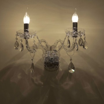 Κρυστάλλινη Απλίκα Τοίχου Δίφωτη – Ιδανική για Νεοκλασσικούς και Κλασσικούς Χώρους CRYSTAL 8001A/2 Κρυστάλλινη Απλίκα Τοίχου Δίφωτη – Ιδανική για Νεοκλασσικούς και Κλασσικούς Χώρους CRYSTAL 8001A/2