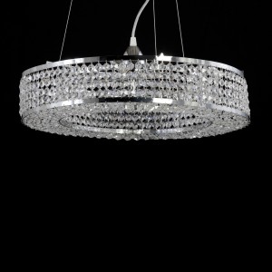 Κρεμαστό Φωτιστικό Χάντρα Από Μπρούτζο και Κρύσταλλα