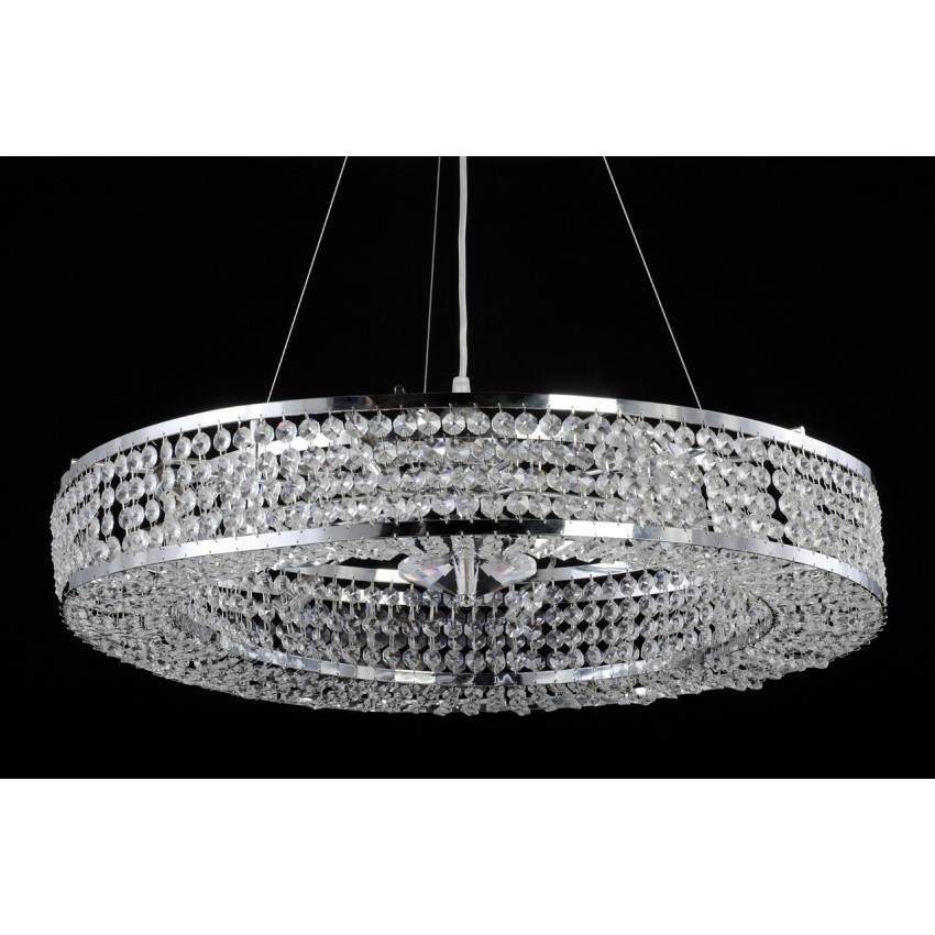 Κρεμαστό Φωτιστικό Χάντρα Από Μπρούτζο και Κρύσταλλα