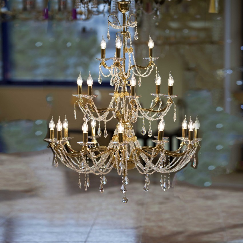 PEARL 171A/1 – Μπρούτζινη Απλίκα Τοίχου με Κρύσταλλα