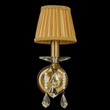 PEARL 171A/1 – Μπρούτζινη Απλίκα Τοίχου με Κρύσταλλα και Πέρλες