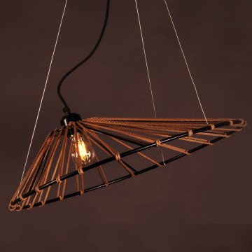 Φωτιστικό Μονόφωτο Κρεμαστό από Μέταλλο & Σχοινί ALE 35B