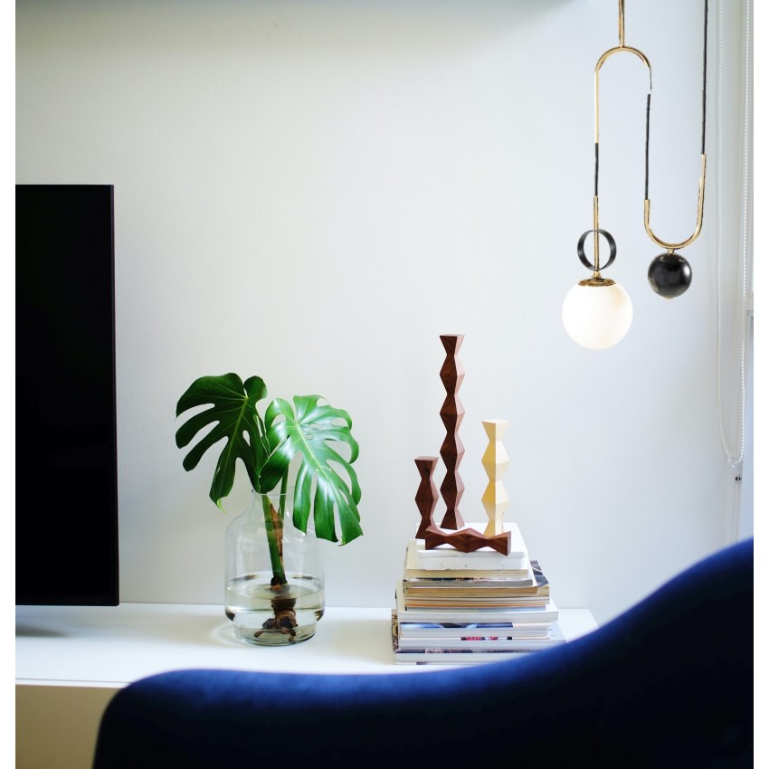 Φωτιστικό Κρεμαστό Μονόφωτο με Επίχρυσο & Μαύρο Φινίρισμα ANTIB 943