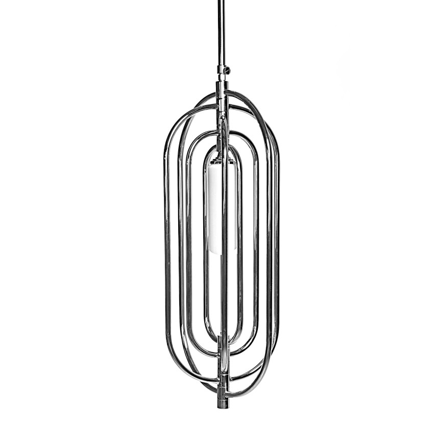 Κρεμαστό Μονόφωτο BEG 1363 με Επίχρυσο Σκελετό & Οπαλίνα Γυαλί