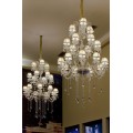 Κρυστάλλινος Πολυέλαιος CRYSTAL 8003/18 με 18 Φώτα & Μπρούτζινα Στοιχεία