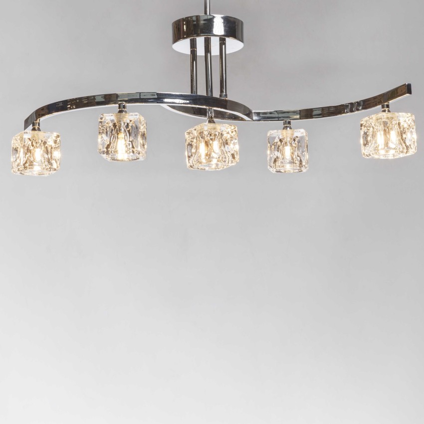 Κρυστάλλινη Αιγλή Χρωμίου 5φωτο Φωτιστικό Κρυστάλλινη Αιγλή Χρωμίου 5φωτο Φωτιστικό