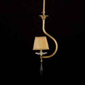 CLAMP 191/1 – Μπρούτζινο Κρεμαστό Φωτιστικό με Αμπαζούρ