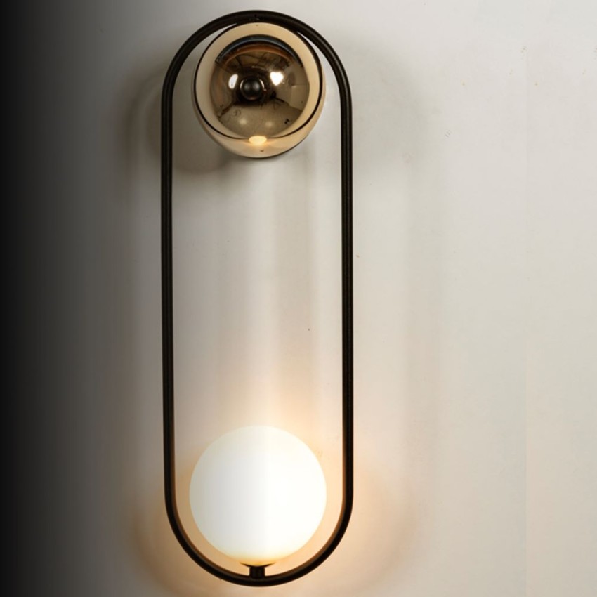 CLITRO 1372A – Μονόφωτη Απλίκα Τοίχου από Μέταλλο & Γυαλί | Glint.gr