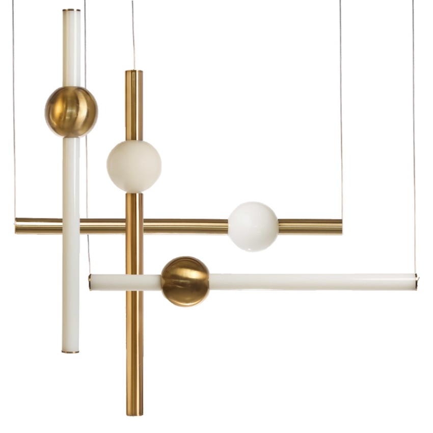 NERI 933/4 – Κρεμαστό Φωτιστικό με 4 Φώτα και Οξυντέ Φινίρισμα