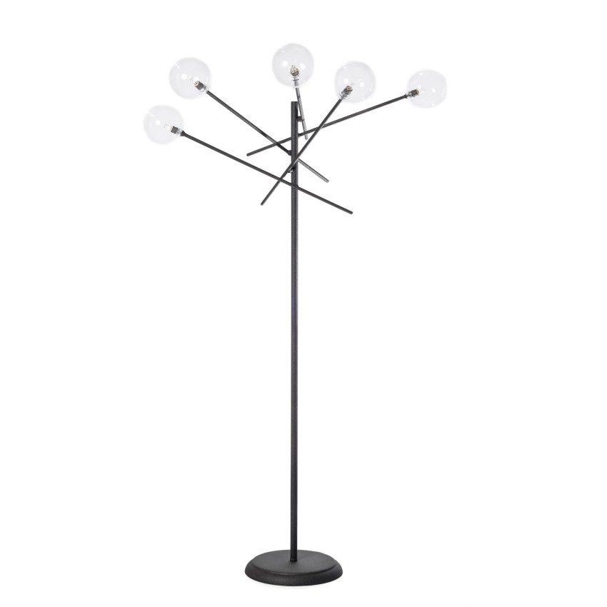 Φωτιστικό Δαπέδου BRIT 1402S με 4 Φώτα και Γυαλί σε Διάφανο ή Λευκό