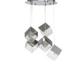 Κρεμαστό Φωτιστικό SQURE 917S/5 με 5 Μεταλλικούς Κύβους – Χρυσό ή Ασημί | glint.gr