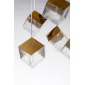 Κρεμαστό Φωτιστικό SQURE 917G/5 με 5 Μεταλλικούς Κύβους σε Χρυσό ή Ασημί