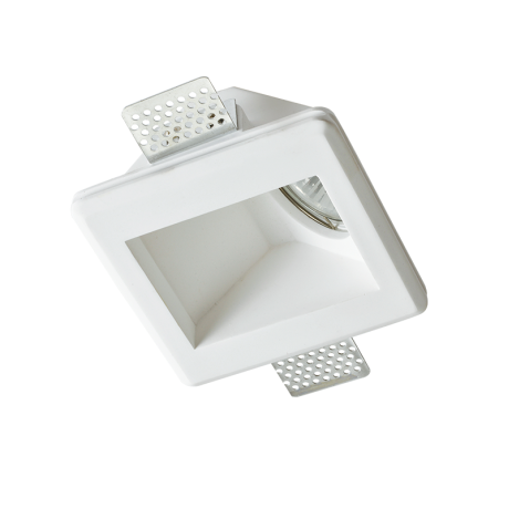 Χωνευτό Σποτ GU10 Trimless Γύψινο Τετράγωνο 120x120 Λευκό