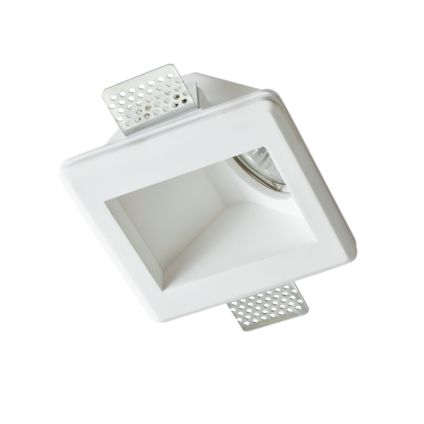 Χωνευτό Σποτ GU10 Trimless Γύψινο Τετράγωνο 120x120 Λευκό
