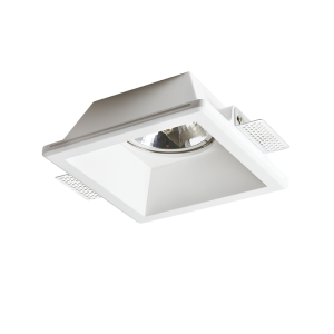 Χωνευτό Σποτ AR111 Trimless Γύψινο Τετράγωνο 200x200 Λευκό CE 3011
