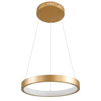Κρεμαστό Φωτιστικό LED 30W 3513lm Dimmable Χρυσό Ματ Φ40cm L103