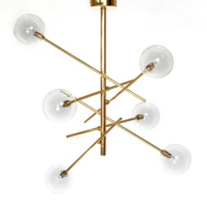 Κρεμαστό Φωτιστικό με 6 Φώτα και Μεταλλικό Σκελετό  BRIT 1402g 