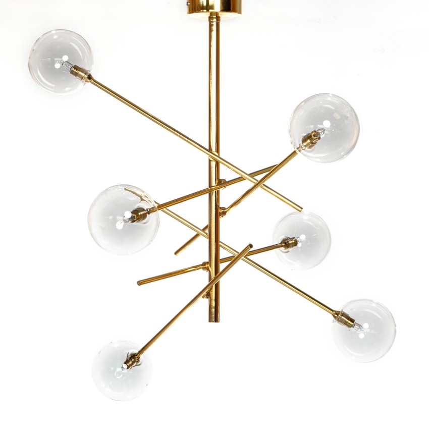 Κρεμαστό Φωτιστικό με 6 Φώτα και Μεταλλικό Σκελετό  BRIT 1402g