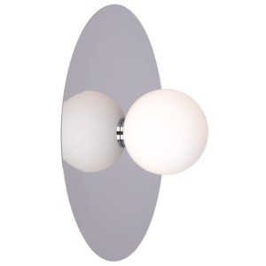 Απλίκα τοίχου από χάλυβα και γυαλί οπαλίνα DIST 916A