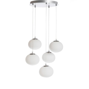 Κρεμαστό Φωτιστικό Οροφής MIBIT 928/5 με 5 Φωτιστικά Σφαιρικά Γυαλιά